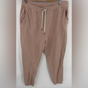 Vuori women’s Laguna organic cotton jogger lounge pant 2.0 driftwood pink sz XL